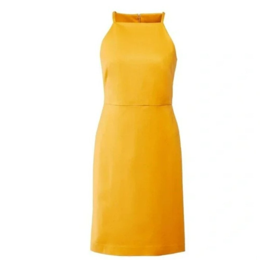 NWT - Ann Taylor Petite Doubleweave Square Neck Sheath Dress - 00P -